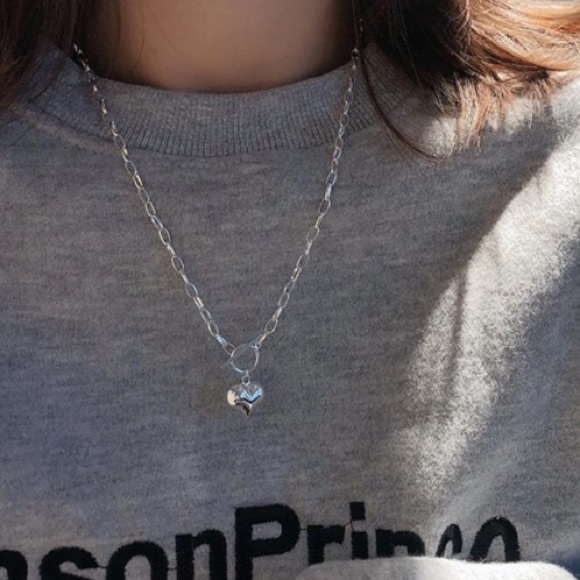 Love heart sterling silver pendant necklace - Picture 3 of 4